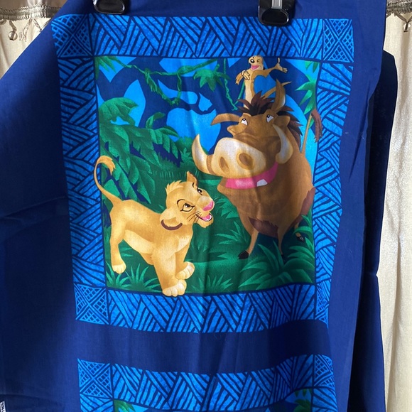 RARE Disney Lion King Pillow Fabric Panel Vintage 1994, large panel and fabric - Picture 5 of 6